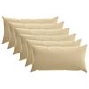 vidaXL Cushion Cover 6 pcs HEERLEN Beige 40 x 70 cm Polyester