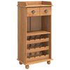 vidaXL Wine Cabinet ASKIM Brown 57 x 37 x 114 cm Solid pine wood