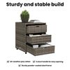 vidaXL Garden Storage Cabinet Grey 55x59x69 cm Poly Rattan