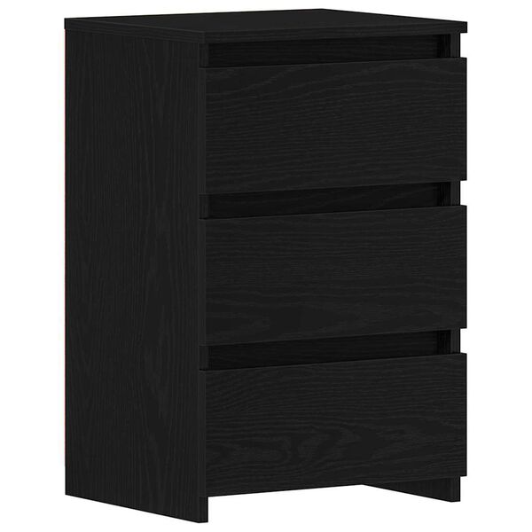 vidaXL Bedside Cabinet Black Oak 40 x 35 x 62.5 cm Engineered Wood