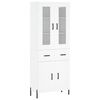 vidaXL Highboard White 69.5x34x180 cm Engineered Wood