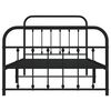 vidaXL Metal Bed Frame without Mattress with Footboard Black 107x203cm