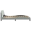 vidaXL Bed Frame "Dover" Light Grey 135x190 cm Double Velvet