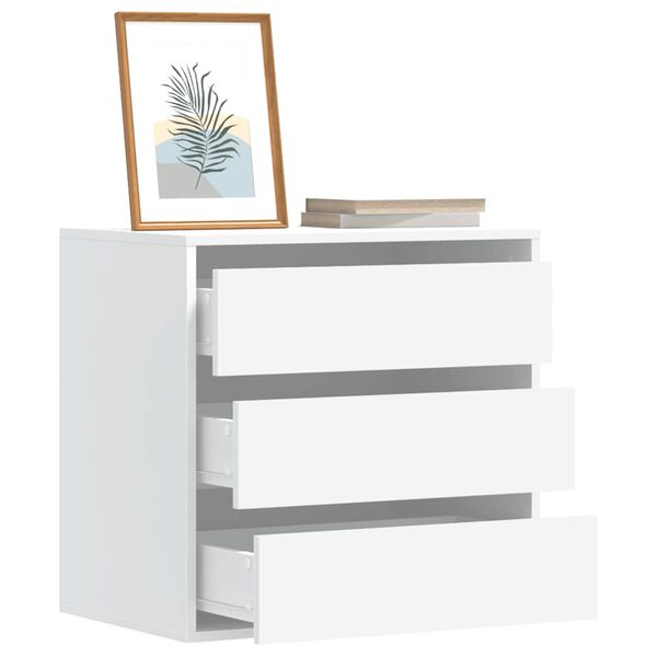 vidaXL Corner Chest of Drawers White 60x41x58 cm Engineered Wood
