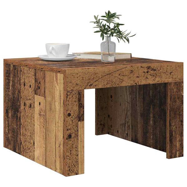 vidaXL Coffee Table Old Wood 50 x 50 x 35 cm Engineered Wood