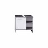 Trendteam Sink Vanity Unit with 1 Door SanDiego White and Smokey Silver