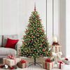 vidaXL Artificial Hinged Christmas Tree 300 LEDs Green 180 cm