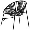 vidaXL Garden Egg Chair Black Poly Rattan