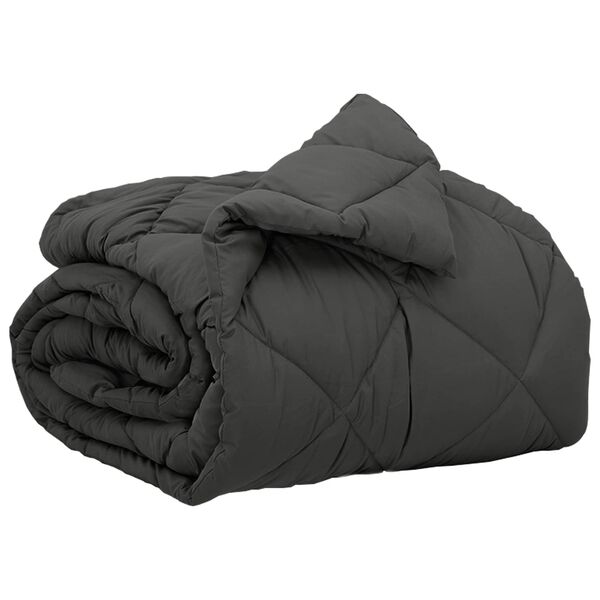 vidaXL Full Year Duvet Anthracite 200 x 155 cm Microfiber