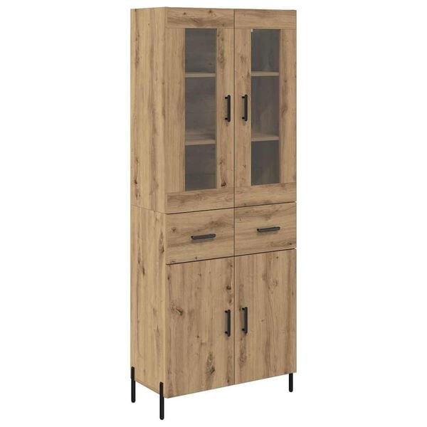 vidaXL Highboard Artisan Oak 69.5 x 34 x 180 cm Engineered Wood