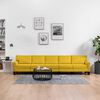 vidaXL Sofa Yellow 5-Seater Fabric