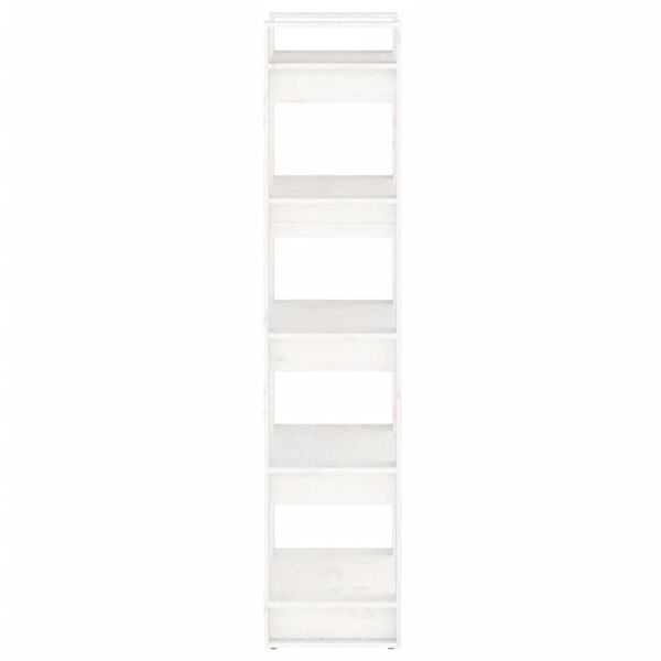 vidaXL Book Cabinet/Room Divider White 60x35x160 cm Solid Wood