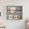 vidaXL Magazine Rack Grey Sonoma 80 x 12 x 70 cm Engineered Wood