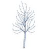 vidaXL LED Wall Christmas Tree 150 cm 140 LEDs Blue Steel Black