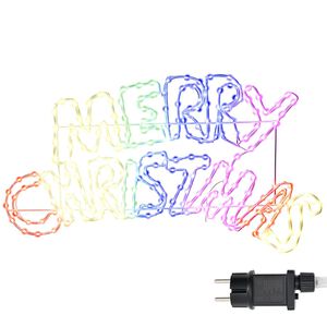 vidaXL Christmas Sign with 240 LEDs Multicolour 100 x 50 cm PVC