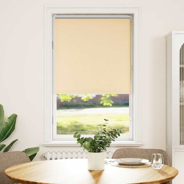 vidaXL Roller Blind Blackout Beige 70x175 cm Fabric Width 65.7 cm Polyester