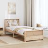 vidaXL Bed Frame with Headboard Brown 90 x 200 cm Engineered Wood