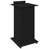 vidaXL Podium with Drawer Black Oak 55 x 55 x 107 cm Engineered Wood
