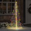 vidaXL Christmas Tree with 240 LEDs Multicolour 180 cm Acrylic