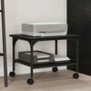 vidaXL Printer Stand Black Oak 50 x 40 x 38 cm Engineered Wood