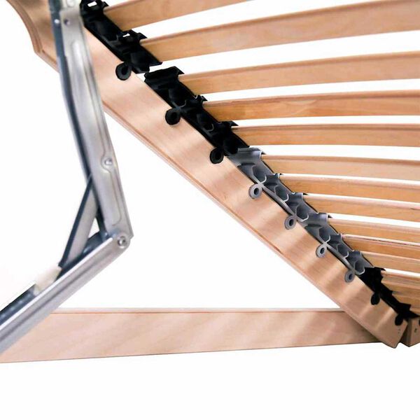 vidaXL Slatted Bed Base Brown 120 x 190 cm Solid Beech Wood