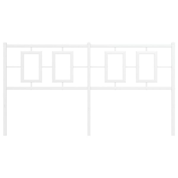 vidaXL Metal Replace Headboard White 150 cm