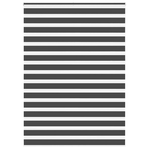 vidaXL Zebra Blind Black 165x230 cm Fabric Width 160.9 cm Polyester