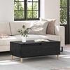 vidaXL Coffee Table Black Oak 90 x 50 x 35 cm Engineered Wood