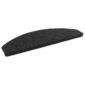 vidaXL Self-adhesive Stair Mats 15 pcs 80 x 28 x 3.5 cm Black