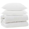 vidaXL Duvet with Pillows with Pillow 3 pcs White Microfiber