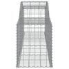 vidaXL Arched Gabion Basket 300x50x60/80 cm Galvanised Iron
