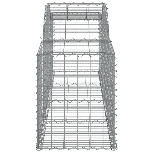 vidaXL Arched Gabion Basket 300x50x60/80 cm Galvanised Iron