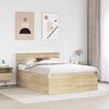 vidaXL Bed Frame Sonoma Oak 150 x 200 cm Engineered Wood