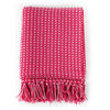 vidaXL Throw Cotton Squares 125x150 cm Pink