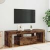 vidaXL TV Cabinet with LED Lights Smoked Oak 120x35x40 cm