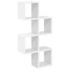 vidaXL Wall Shelf White 39 x 15 x 76 cm