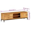 vidaXL TV Cabinet Solid Mango Wood 140x30x40 cm