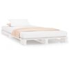vidaXL Pallet Bed without Mattress White Single Solid Wood