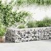 vidaXL Gabion Wall with Covers Galvanised Steel 600x30x50 cm