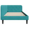 vidaXL Corner Bed Frame with Headboard Turquoise 100 x 200 cm Velvet