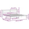 vidaXL Bed Frame Light Grey 200 x 200 cm Solid Pine Wood