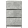 vidaXL Bedside Cabinet with 3 Drawers Concrete Grey 39x35x65 cm