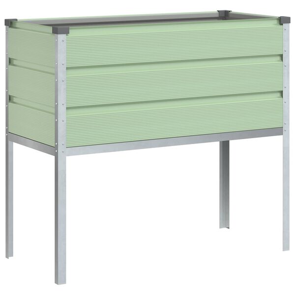 vidaXL Planter Pastel Green 100 x 45 x 90 cm Galvanised Steel