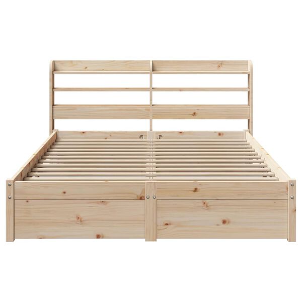 vidaXL Bed Frame with Headboard without Mattress 135x190 cm Double