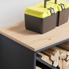 vidaXL Firewood Rack with Wooden Top Anthracite 100.5x35.5x40 cm