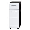 Trendteam Storage Floor Cabinet Line White and Smokey Silver