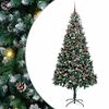 vidaXL Artificial Christmas Tree with 300 LEDs with Stand Green 210 cm