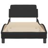 vidaXL Bed Frame "Dover" Black 90x190 cm Single Faux Leather