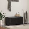 vidaXL Hall Bench with Cushion with Storage Black Oak 100 x 38 x 46 cm