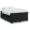 vidaXL Box Spring Bed with Mattress Black 140x200 cm Velvet